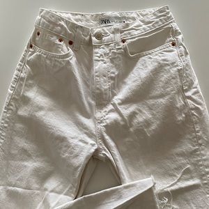 White Denim Straight Leg Jeans